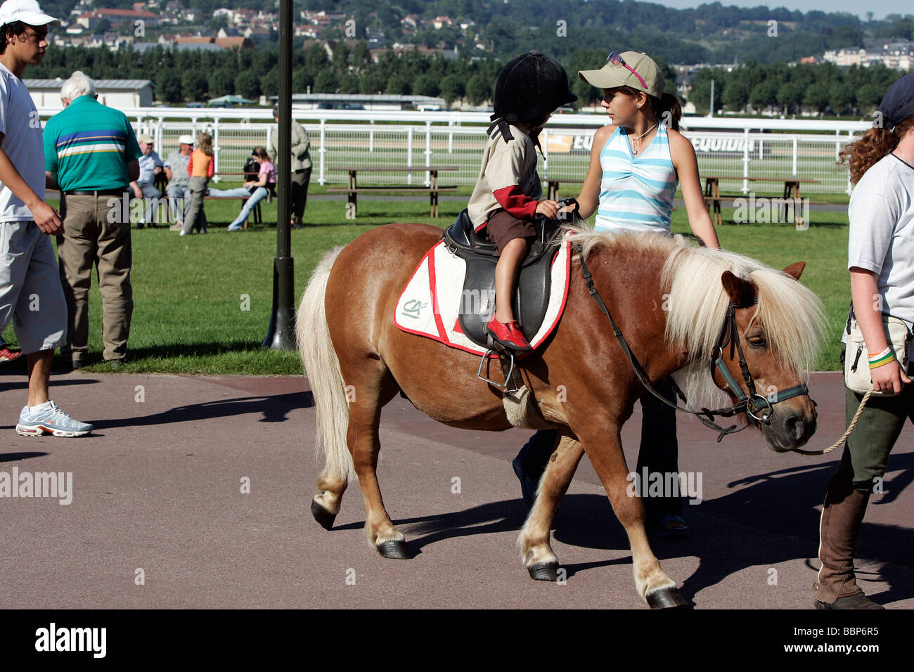 I PONY, DEAUVILLE-LA TOUQUES RACETRACK, Deauville, Calvados (14), in Normandia, Francia Foto Stock