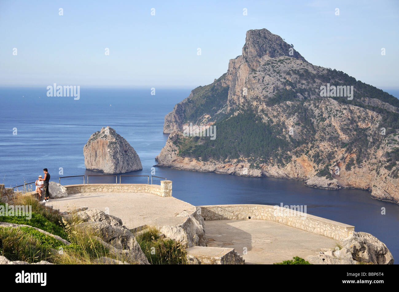 Vista dal Mirador des Colomers, Formentor, Pollenca comune, Maiorca, isole Baleari, Spagna Foto Stock