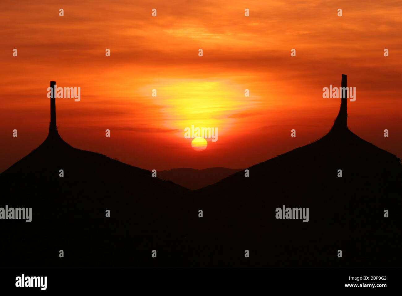 Africa Etiopia Axum tramonto Foto Stock