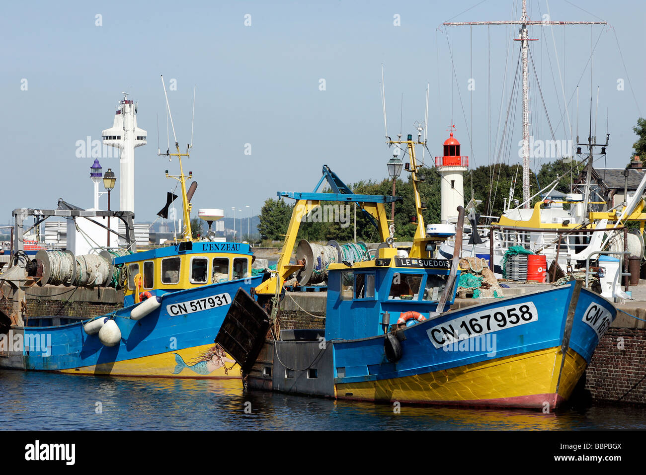 Il porto di pesca, Honfleur, Calvados (14), in Normandia, Francia Foto Stock