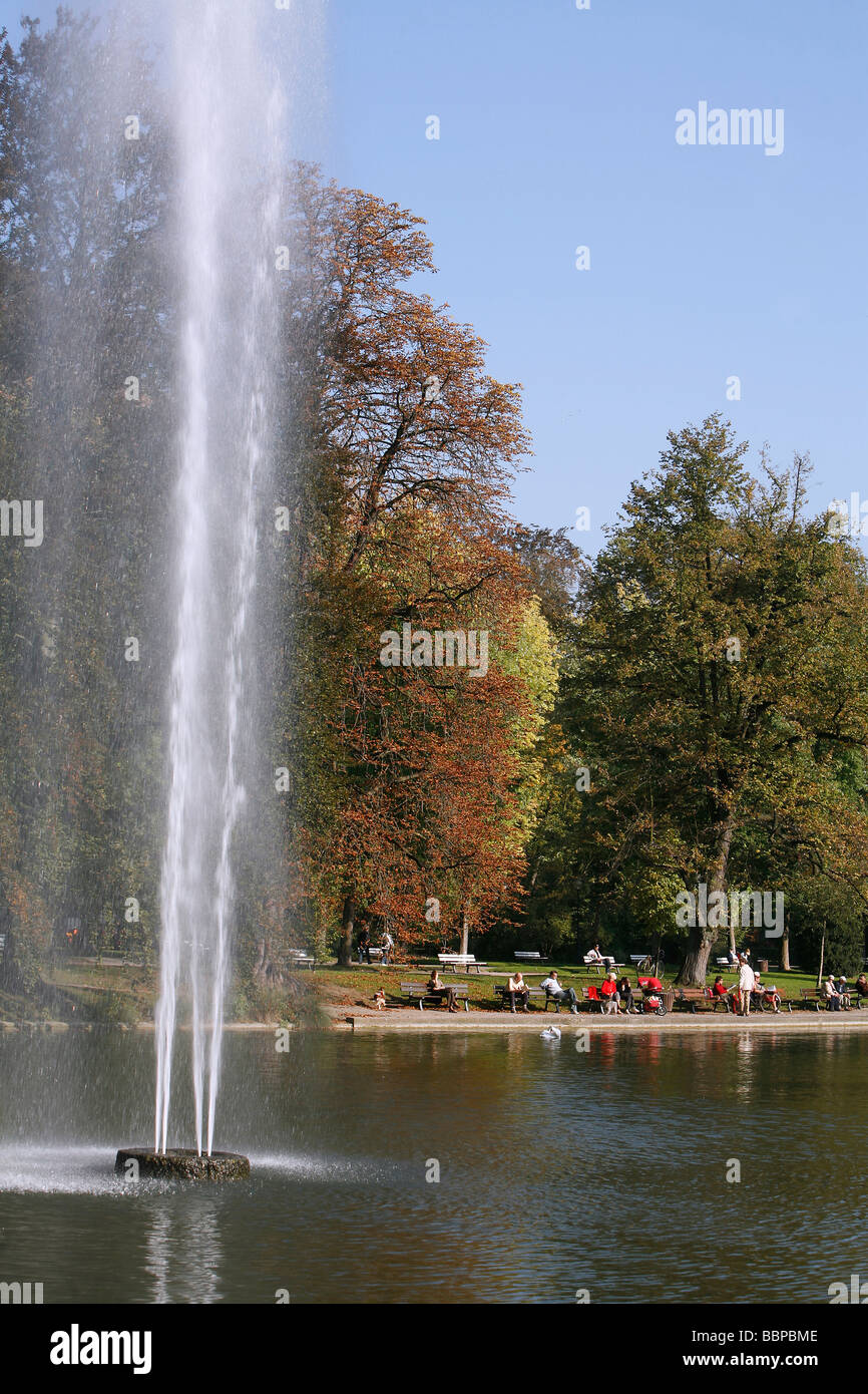 Lago, Parco dell'Orangerie, Strasburgo, BAS RHIN (67), l'Alsazia, Francia, Europa Foto Stock