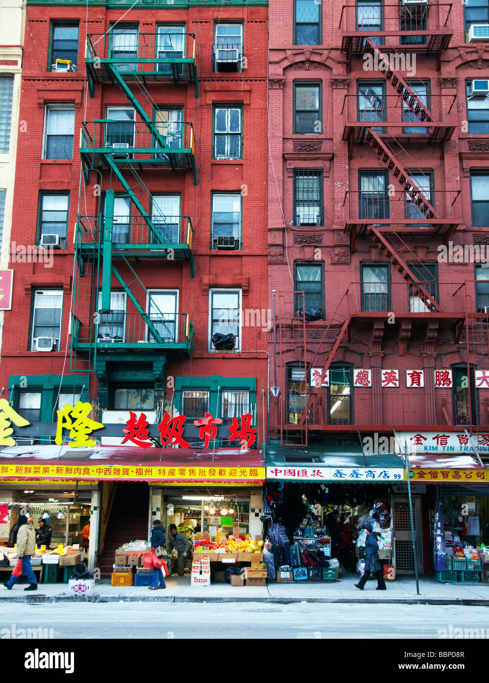 Scena di strada, Chinatown, New York Foto Stock