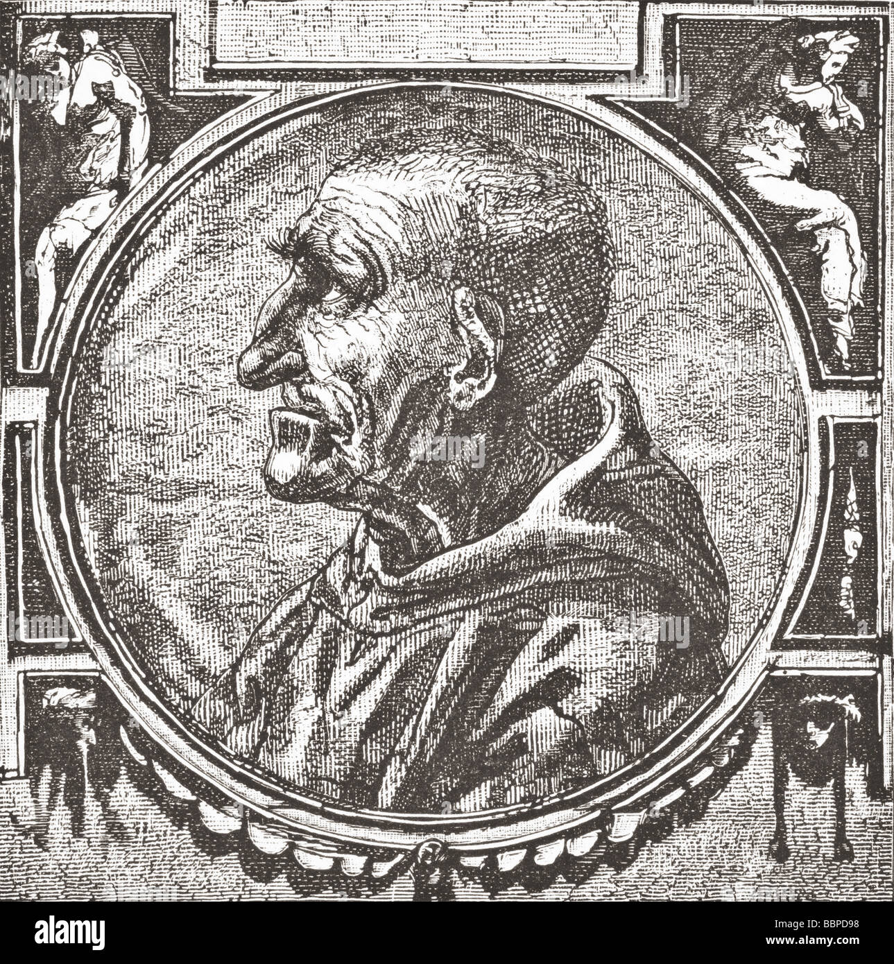 Girolamo Savonarola, 1452 -1498. Prete italiano dominicano. Foto Stock
