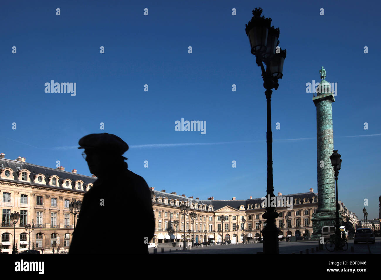 Colonna e Place Vendome, Parigi, 1ST ARRONDISSEMENT, Francia, Europa Foto Stock