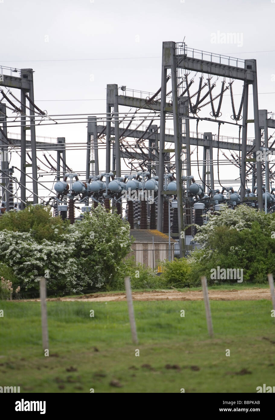 Rayleigh sub power station parte del National Grid in Essex U K Foto Stock