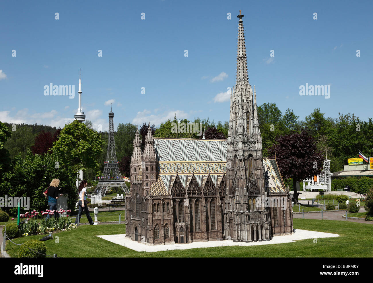 Replica della Cattedrale di Santo Stefano a Vienna, Minimundus, Klagenfurt, Carinzia, Austria, Europa Foto Stock