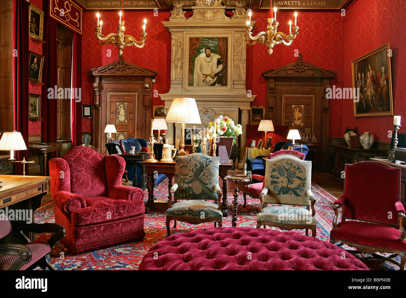 Il GUARDROOM, Chateau D'Anett, EURE-ET-LOIR (28), Francia Foto Stock
