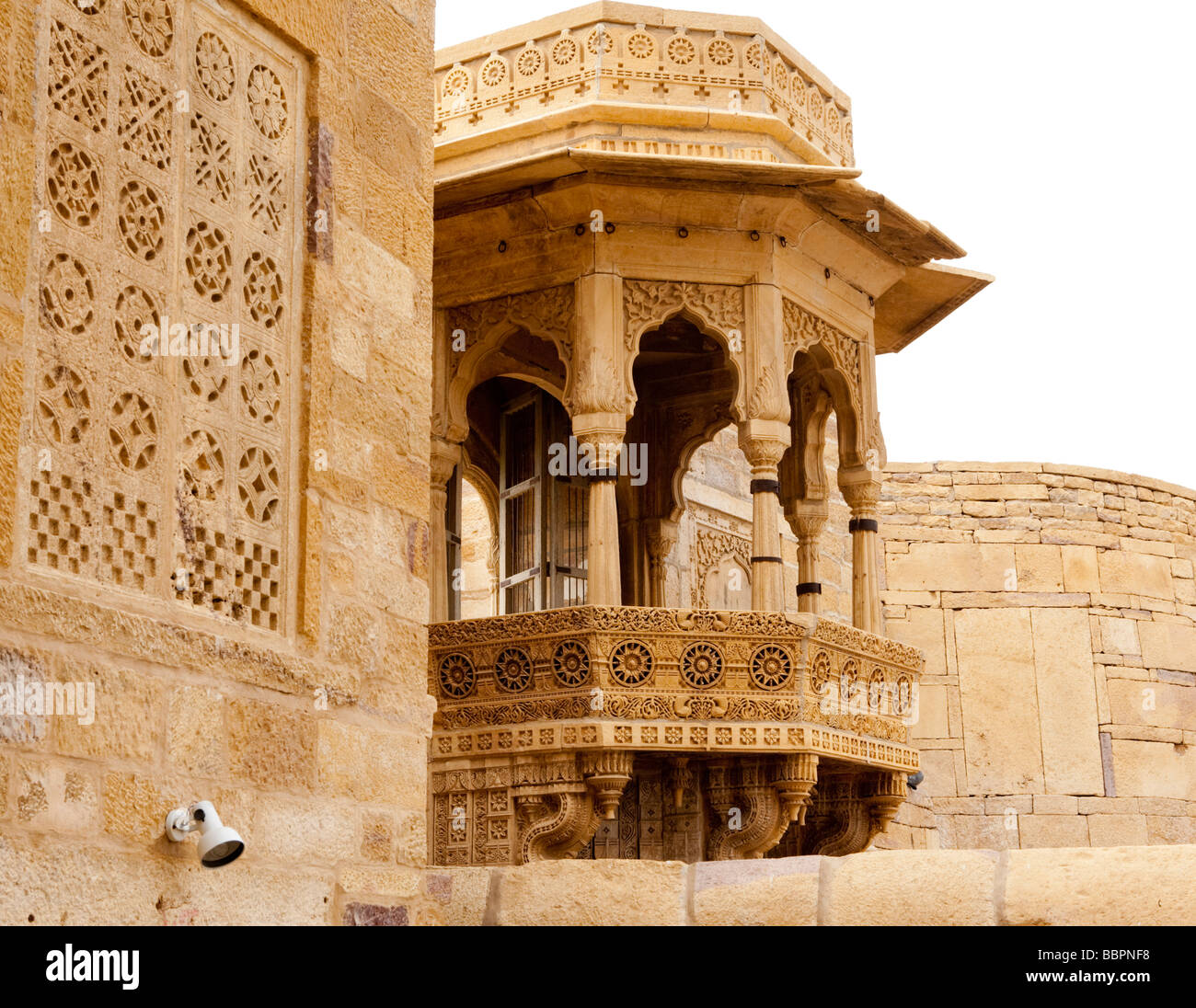 Architettura tradizionale Jaisalmer Fort Rajasthan in India Foto Stock