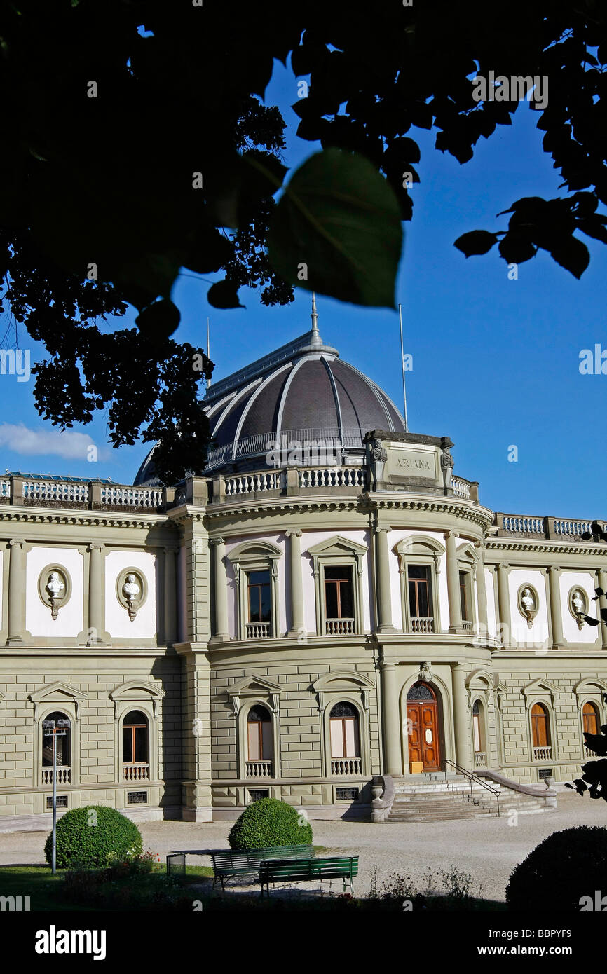 Il palazzo del museo ARIANA, Ginevra, Svizzera Foto Stock
