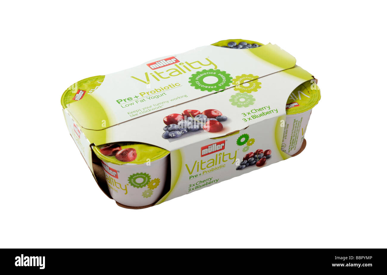Multi-pack vitalità yogurt yogurt probiotici realizzato da Muller Foto Stock