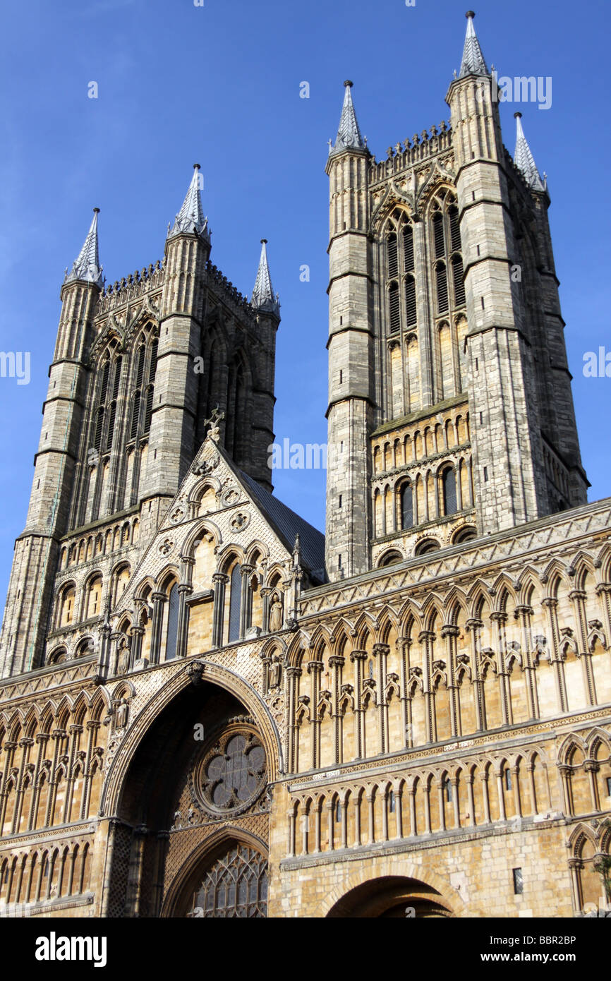 Cattedrale di Lincoln nella storica città di Lincoln Foto Stock