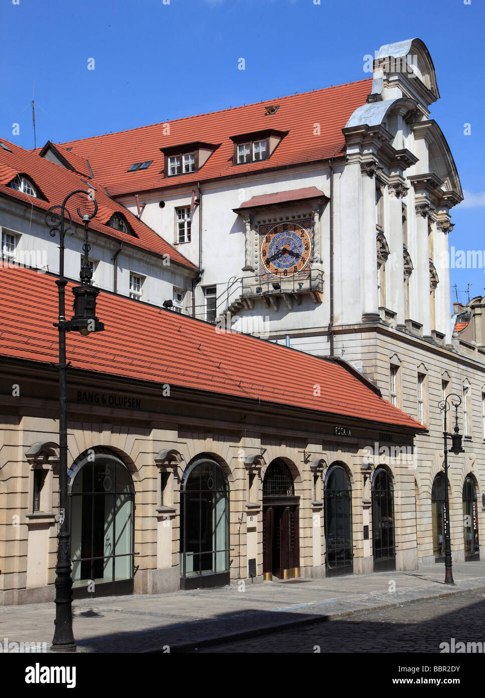 La Polonia Poznan scena di strada tipica architettura Foto Stock