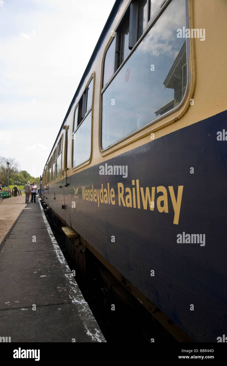 Wensleydale Railway at Leeming Bar nelle vicinanze Bedale North Yorkshire Foto Stock