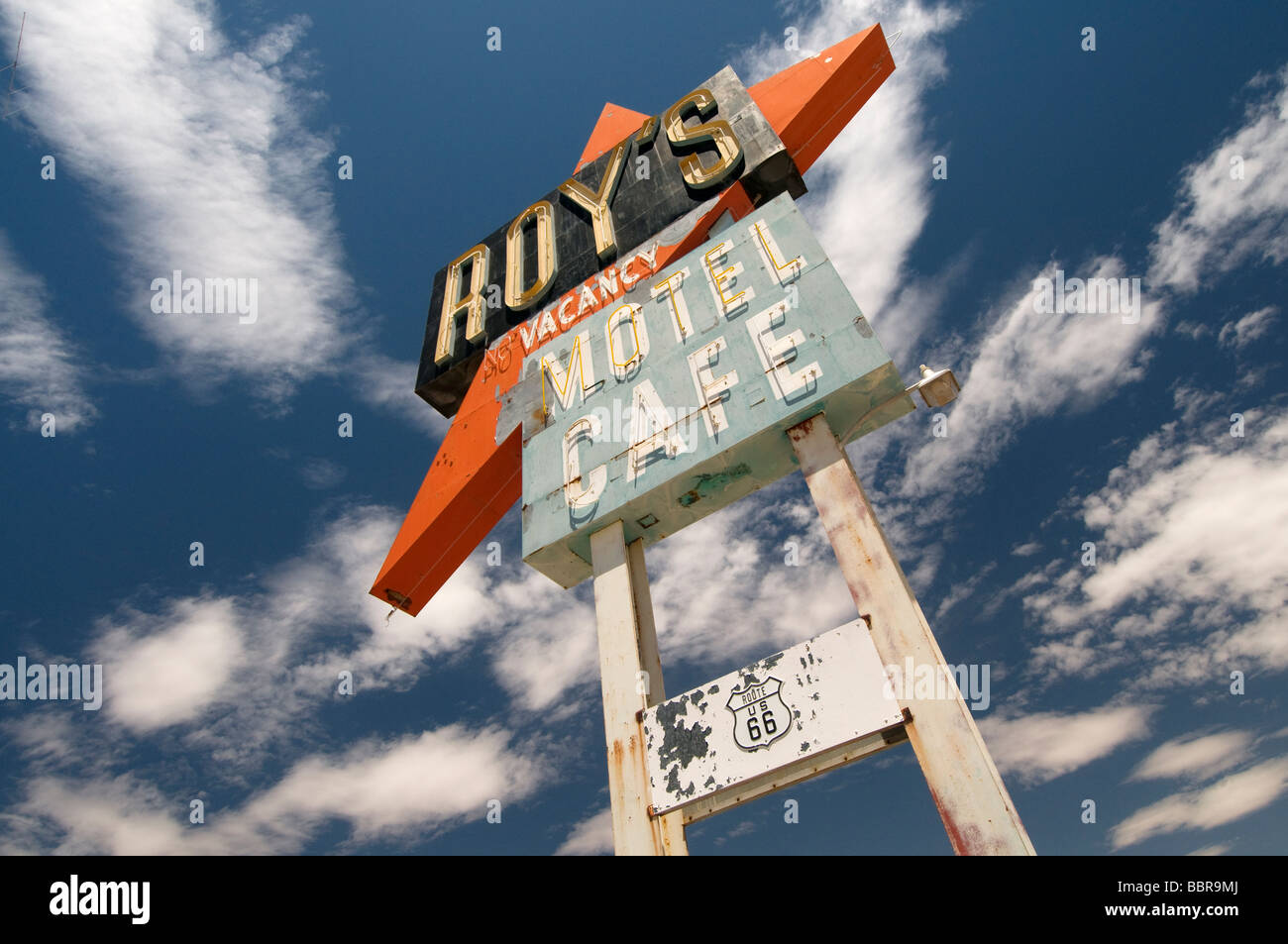 Roys Cafe e motel sulla storica Route 66 in Amboy California Foto Stock