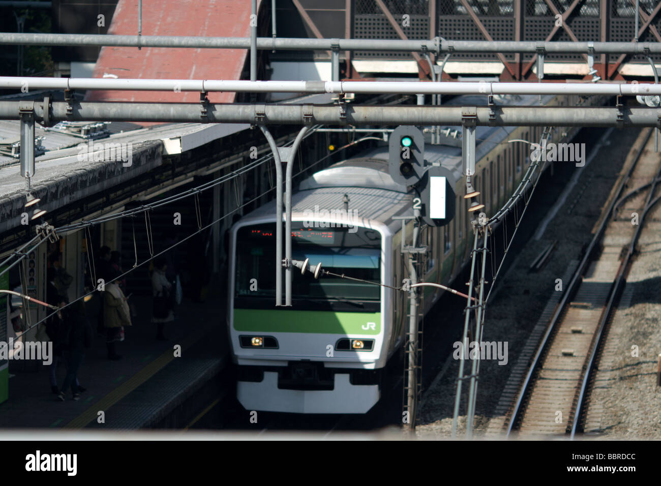 La JR Yamanote treno Tokyo Foto Stock