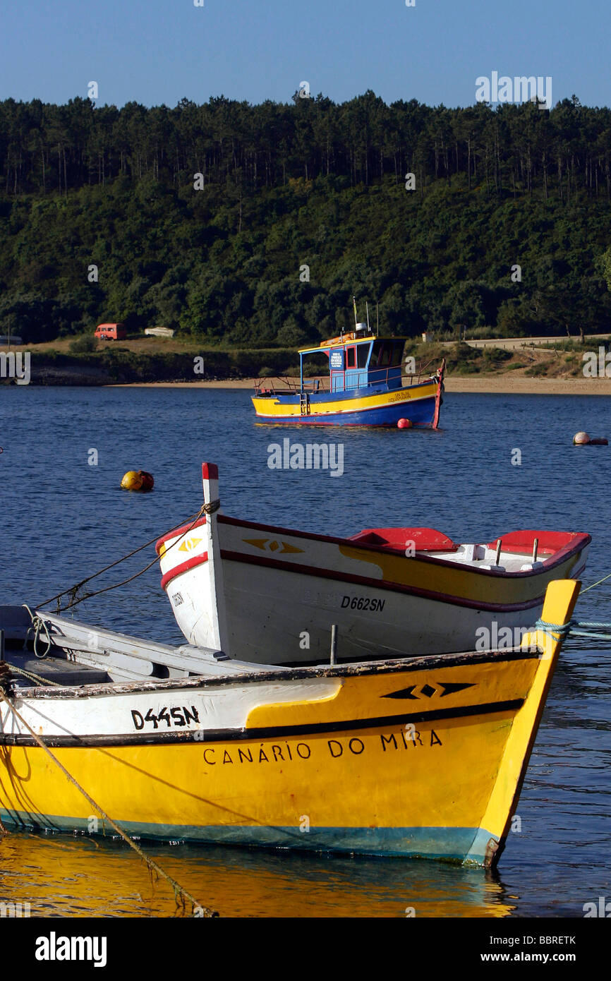 Barca da pesca, VILA NOVA MILFONTES DAS, Alentejo, Portogallo Foto Stock