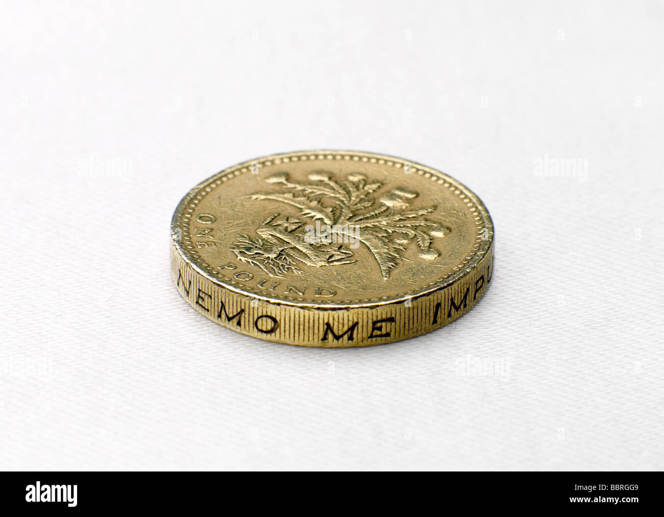 BRITISH POUND COIN TAILS Foto Stock