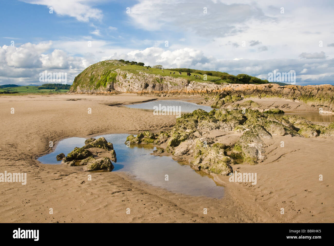 Morecambe Bay a Humphrey testa in prossimità Flookburgh. Foto Stock