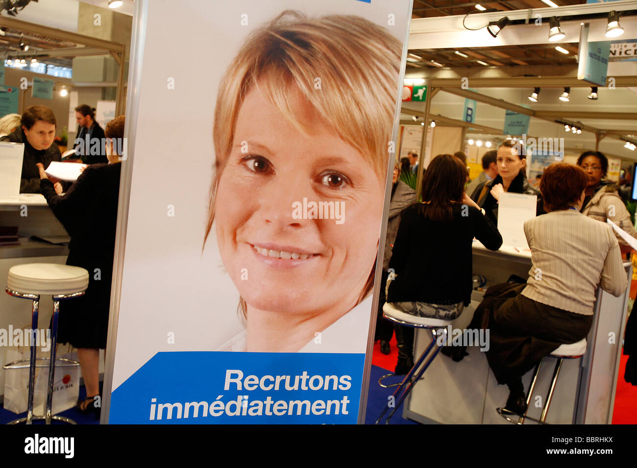 Interviste, applicazioni riprende, pubblico impiego equo, fiera nazionale per il reclutamento nelle Professioni e carriera nel CIV Foto Stock