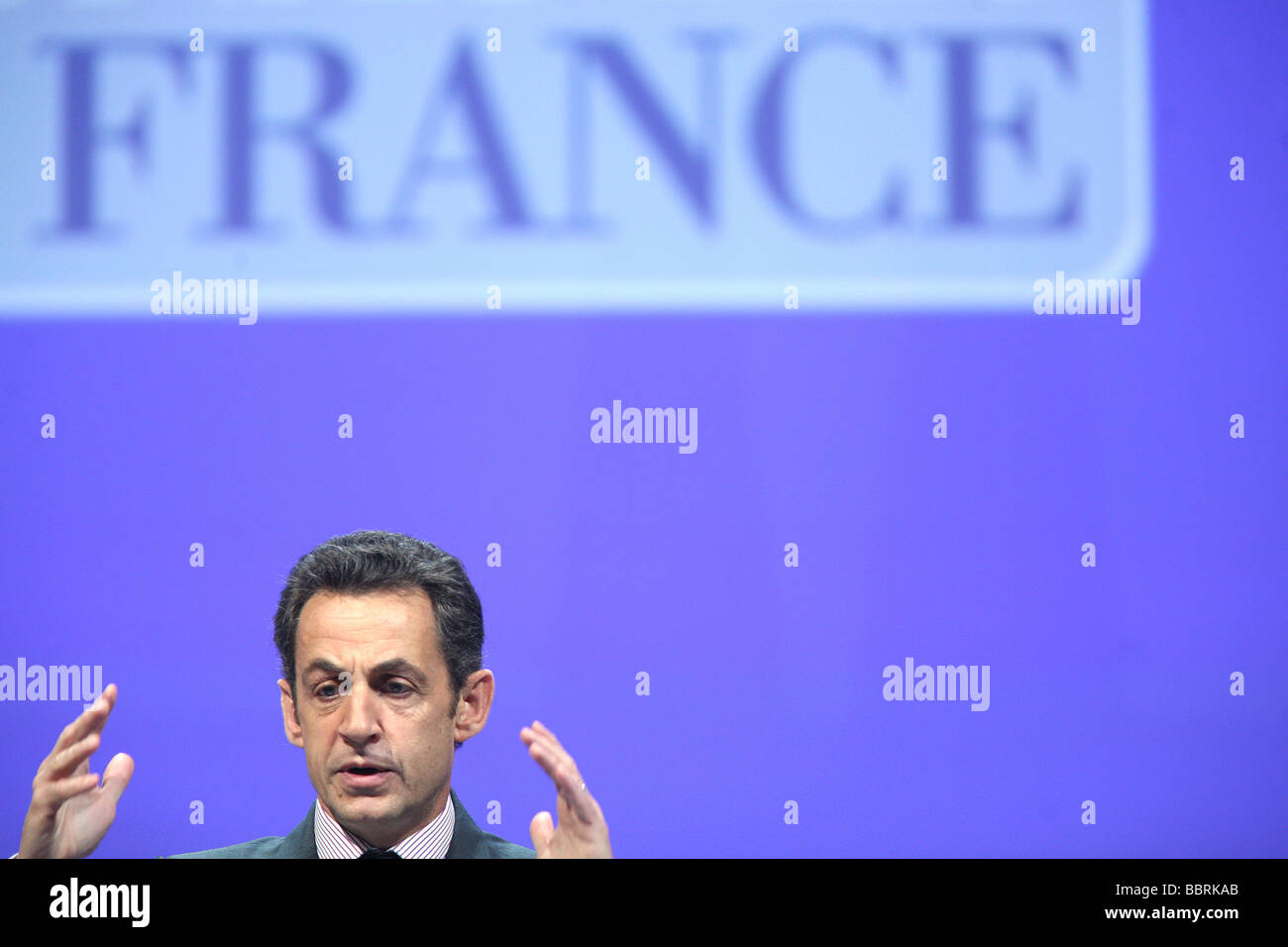 NICOLAS SARKOZY, PRESIDENTE DELLA REPUBBLICA FRANCESE, 91ST CONGRESSO DEI SINDACI FRANCESI E REGIONALI Foto Stock