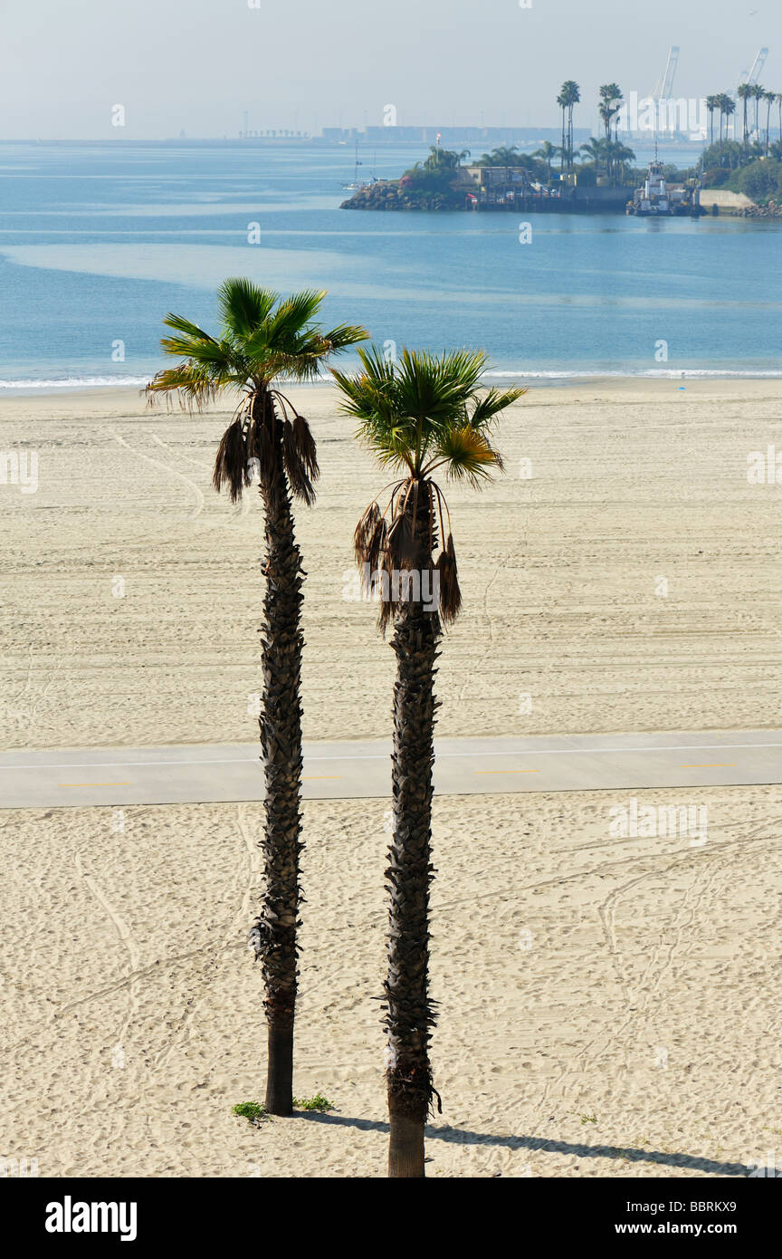 City Beach e Grissom Island, Long Beach, California Foto Stock