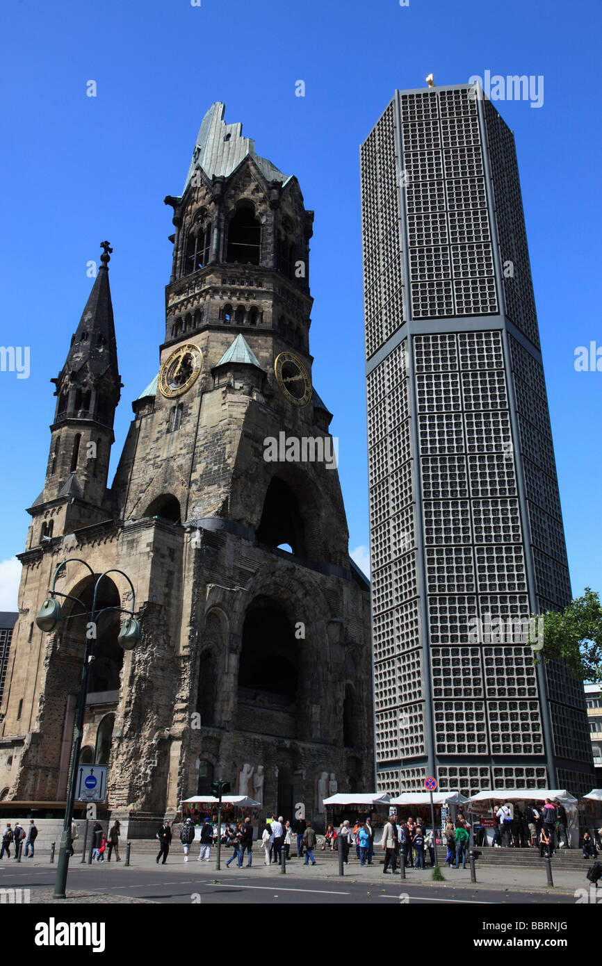 Germania Berlin Kaiser Wilhelm Memorial Church Foto Stock