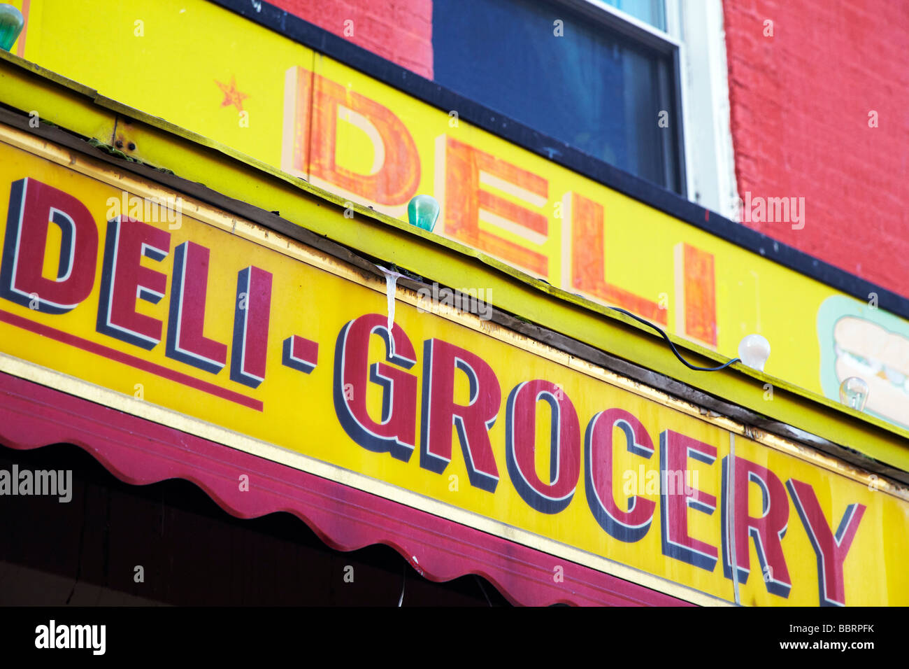 Deli drogheria, New York Deli di New York Foto Stock