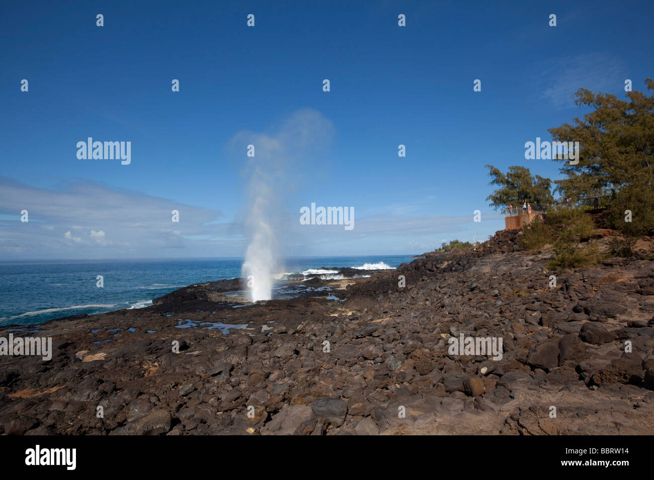Poipu Blowhole Kauai Hawaii Foto Stock