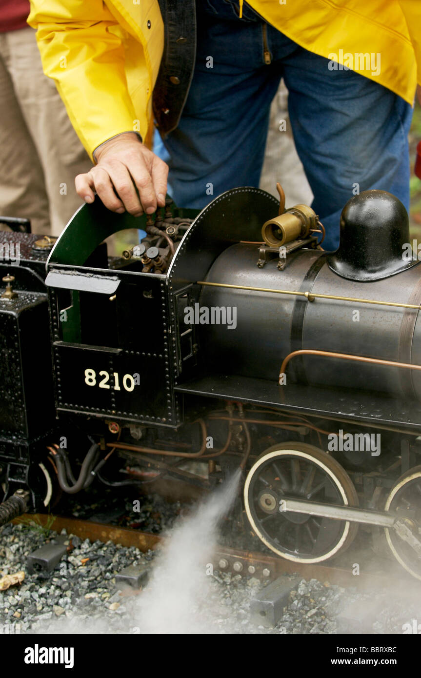 Un modello di steam locomotiva del treno motore Foto Stock