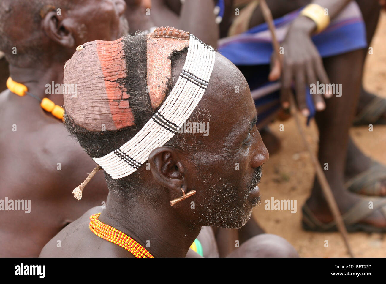 Africa Etiopia Valle dell'Omo Daasanach Tribe Uomo Foto Stock