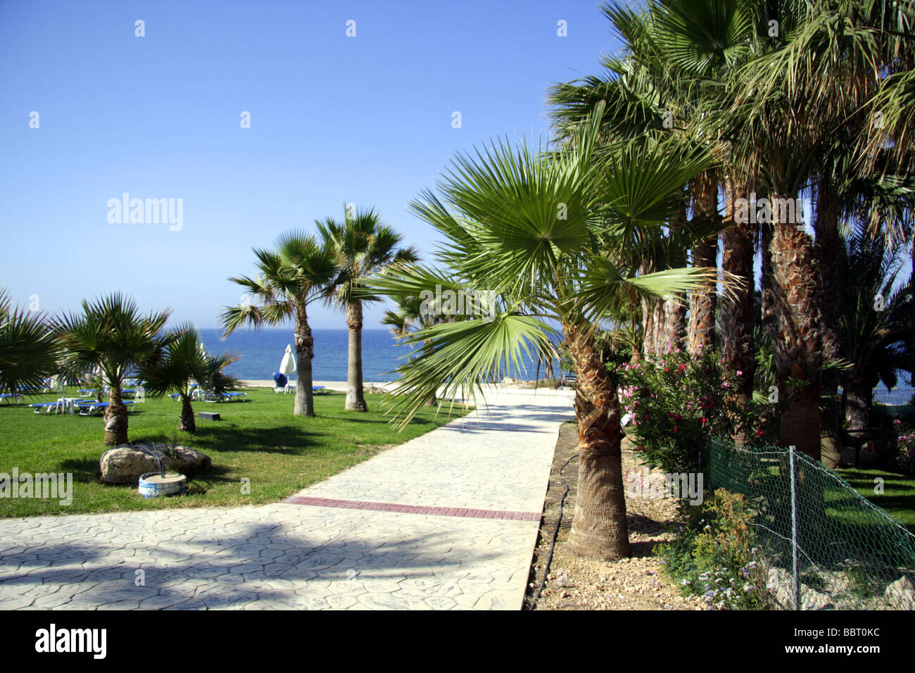 Sentiero costiero vicino a Paphos, Cipro, vicino al Akti Beach Hotel Foto Stock
