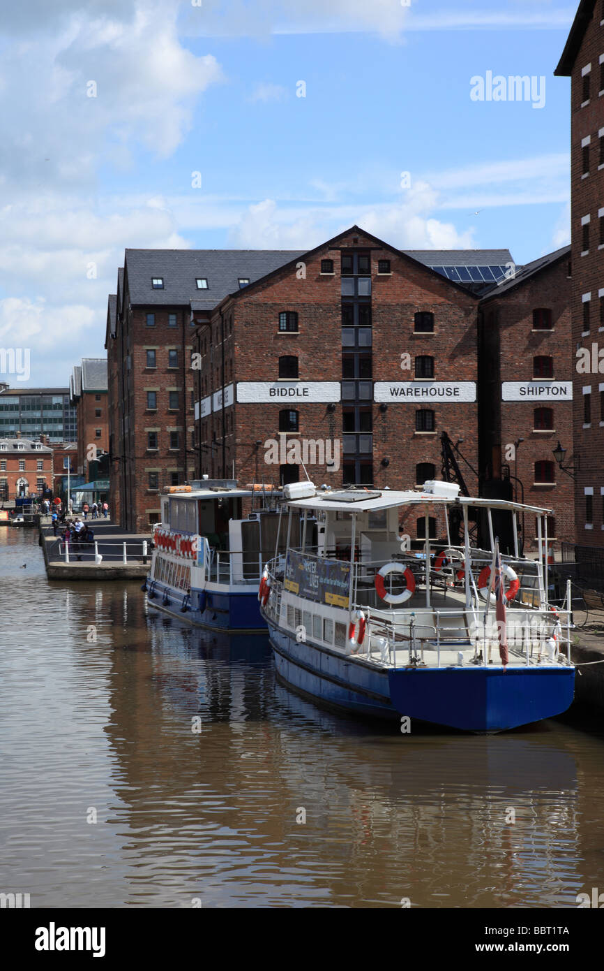 Gloucester Quays, Gloucestershire, Inghilterra Foto Stock