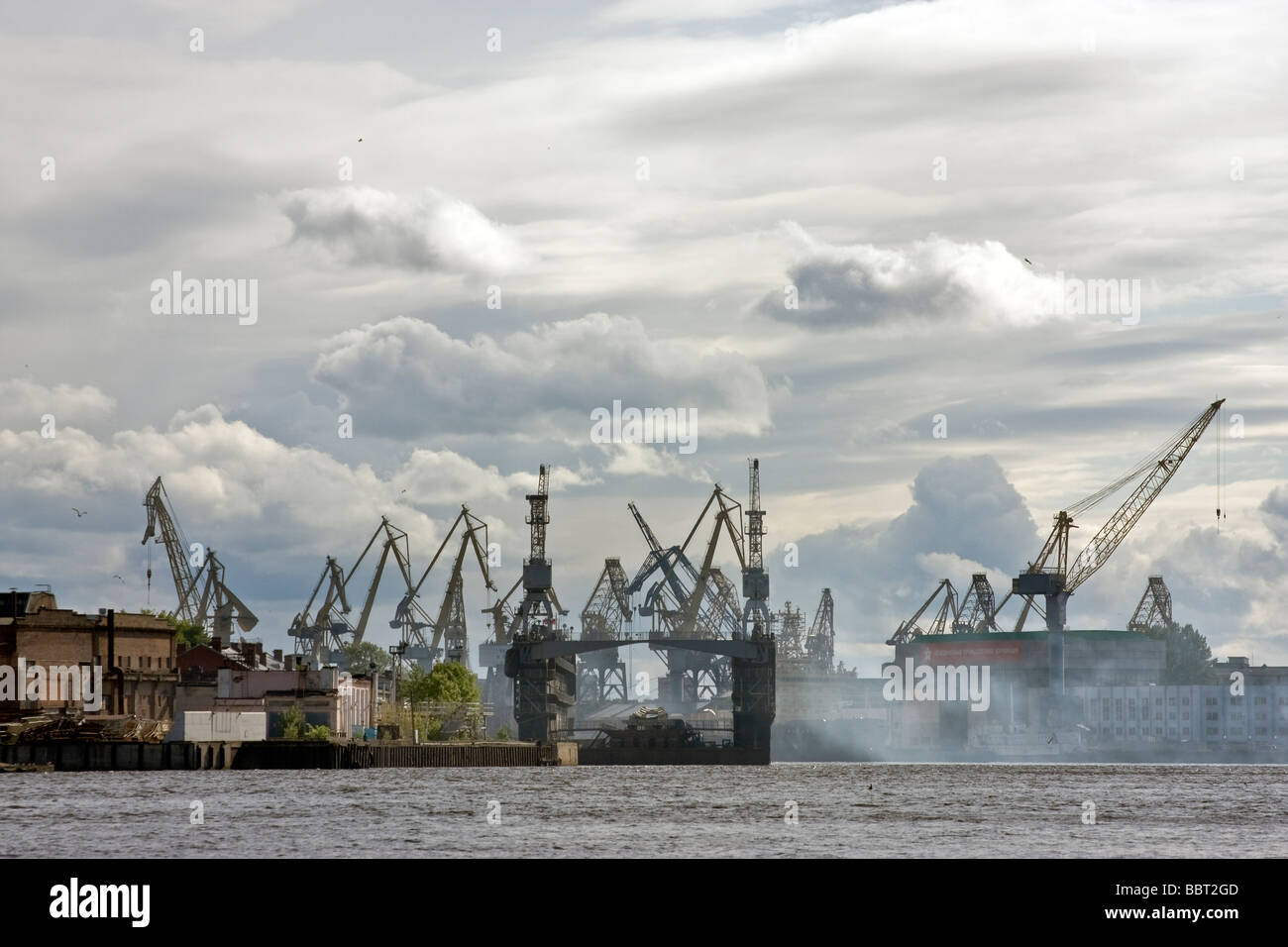 Il porto di San Pietroburgo, Russia Foto Stock