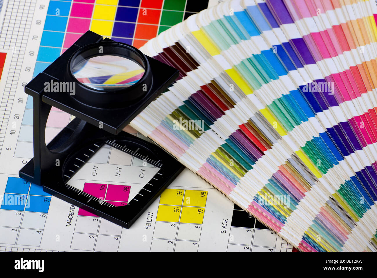 Premere il tasto gestione del colore per la stampa di produzione Foto Stock