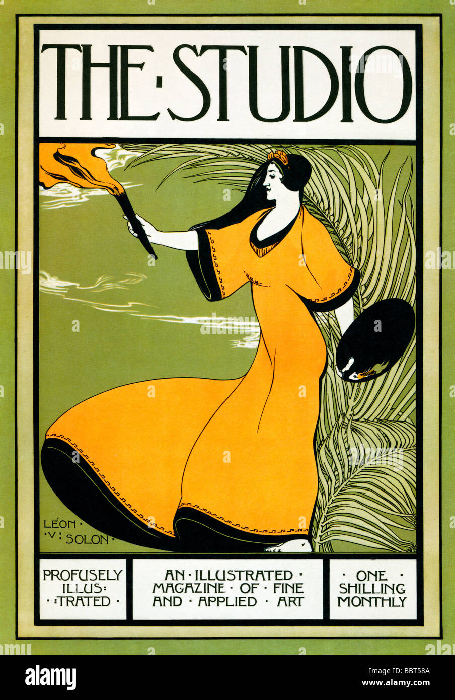 Lo Studio 1896 Art Nouveau poster per l'influente London mensile rivista illustrata di belle e arte applicata Foto Stock