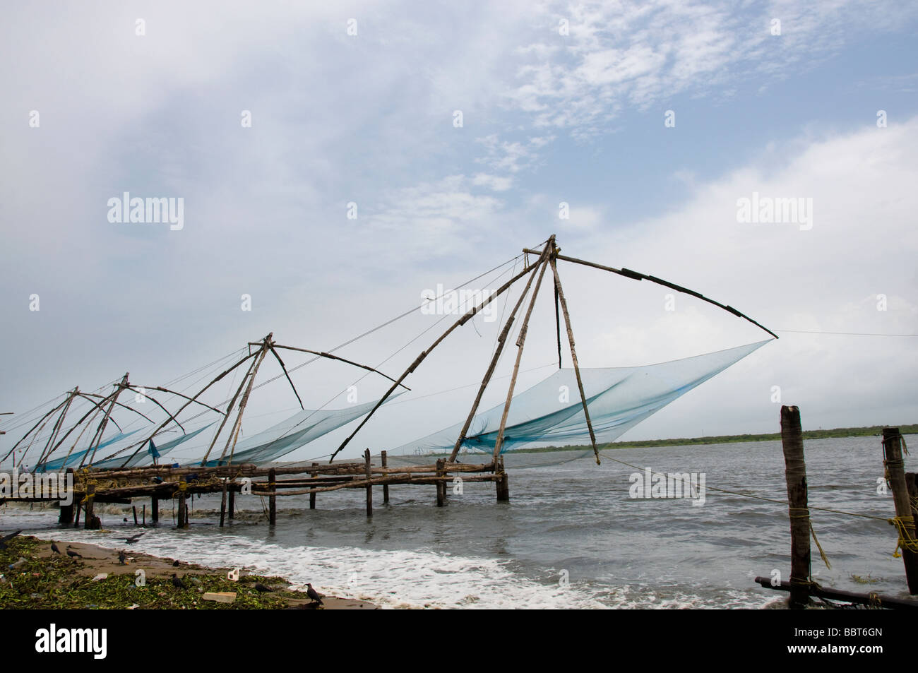 Cinese di reti da pesca, Cochin Foto Stock