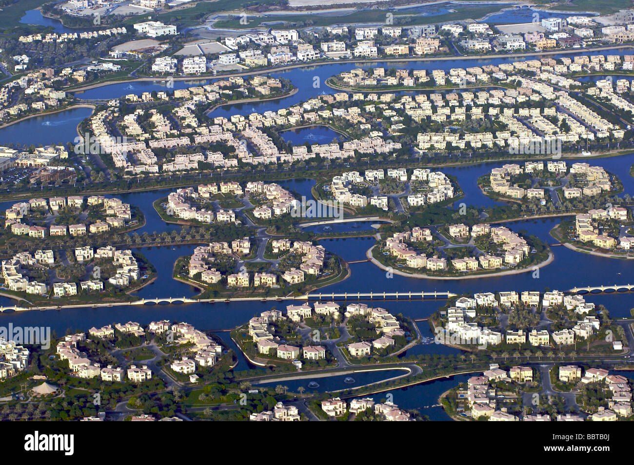 Dubai zona residenziale isole di Jumeirah Foto Stock