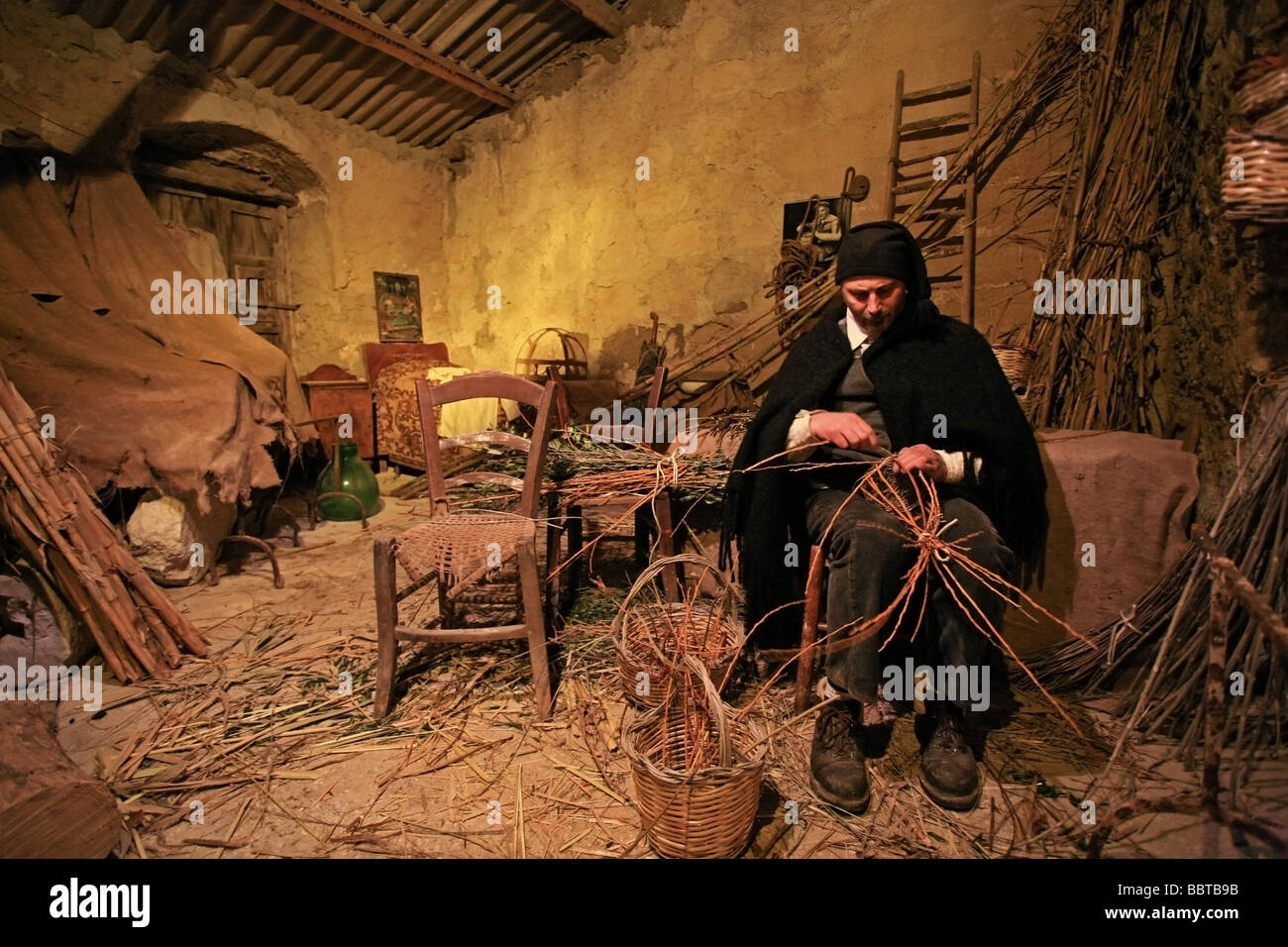 Rappresentazione dei vecchi mestieri, Monterosso Almo, Sicilia, Italia Foto Stock