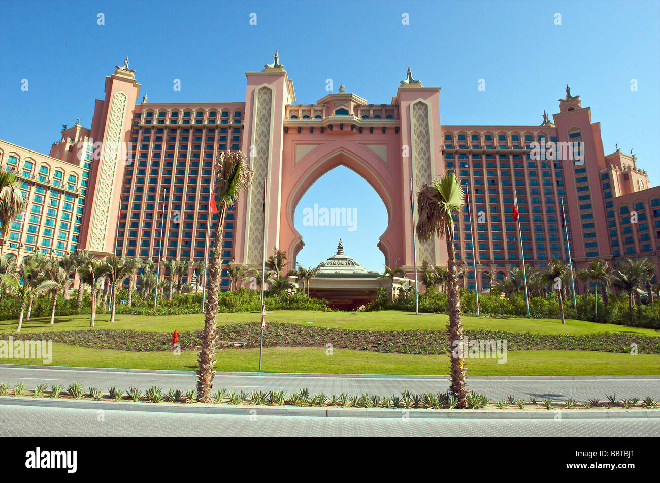 Dubai Palm Jumeirah Atlantis hotel Foto Stock