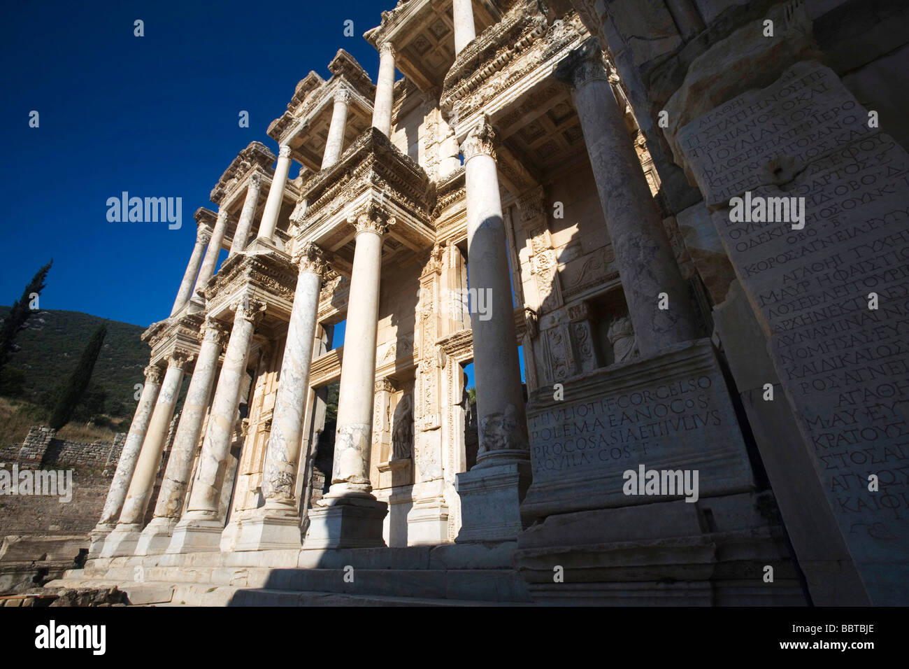 La biblioteca di Celso, Efeso, Kusadasi,Turchia, Europa Foto Stock