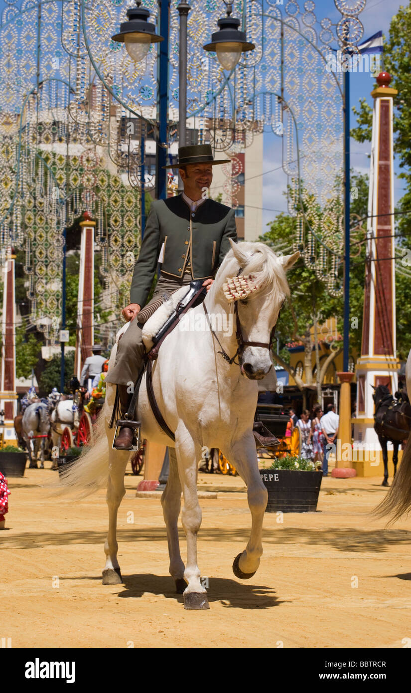 Jerez de la Frontera fiera cavalli Andalusia Spagna Foto Stock