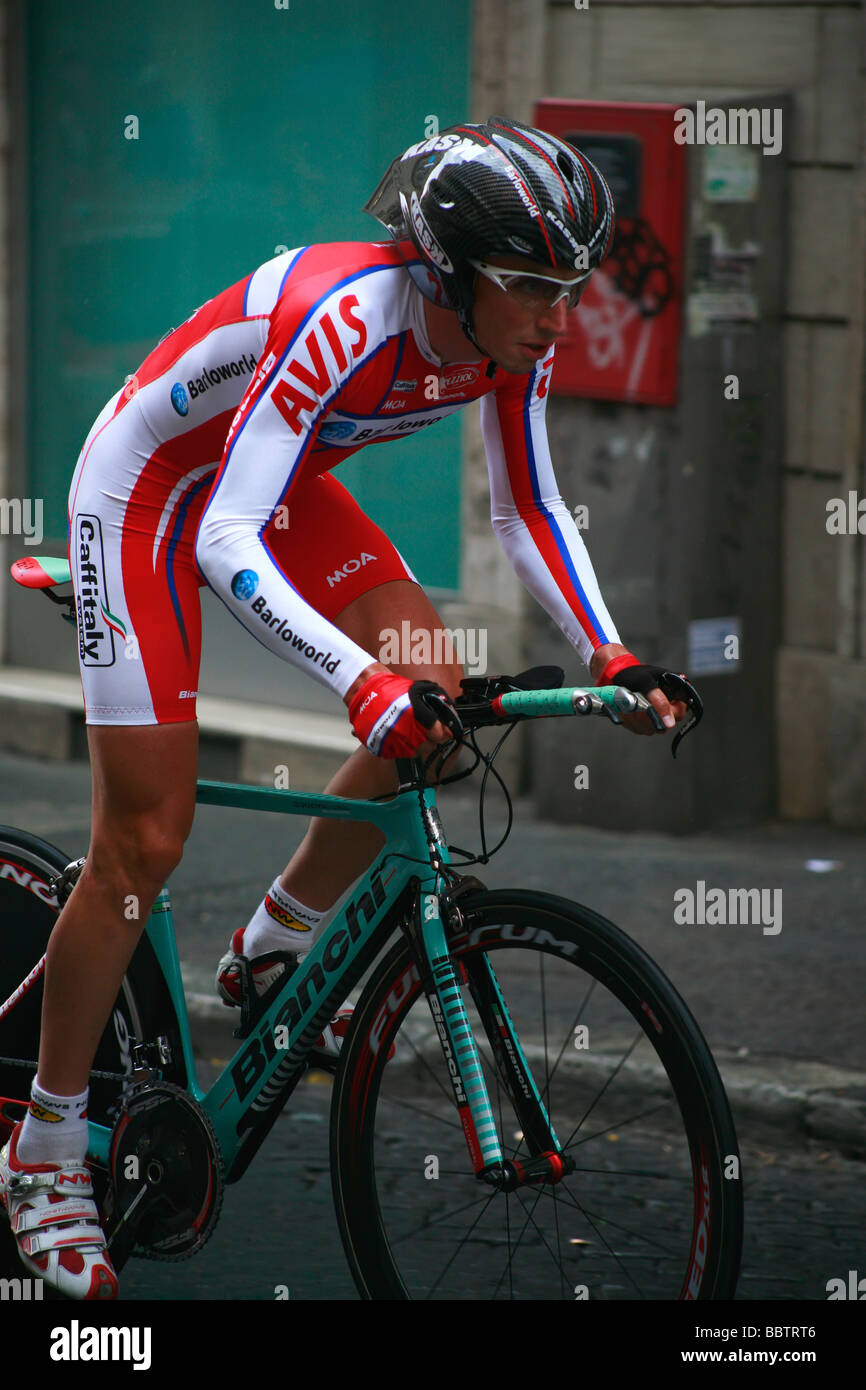 Ciclista dal team Barloworld competere nel giro d Italia Giro d'Italia 2009 Foto Stock