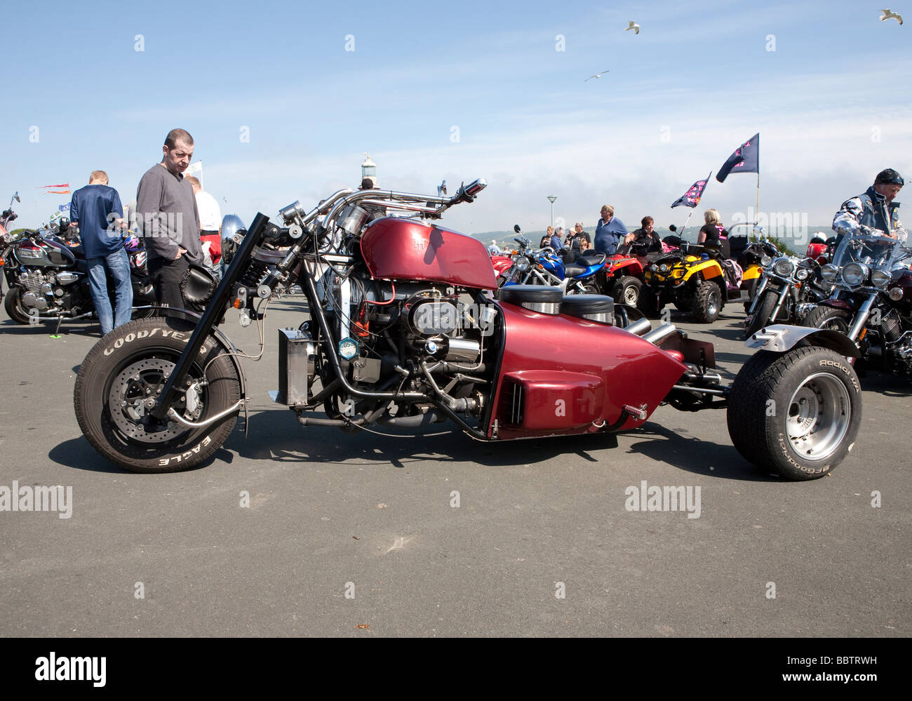 Motociclo insolita Plymouth Hoe bike rally. Plymouth devon Southwest England Foto Stock