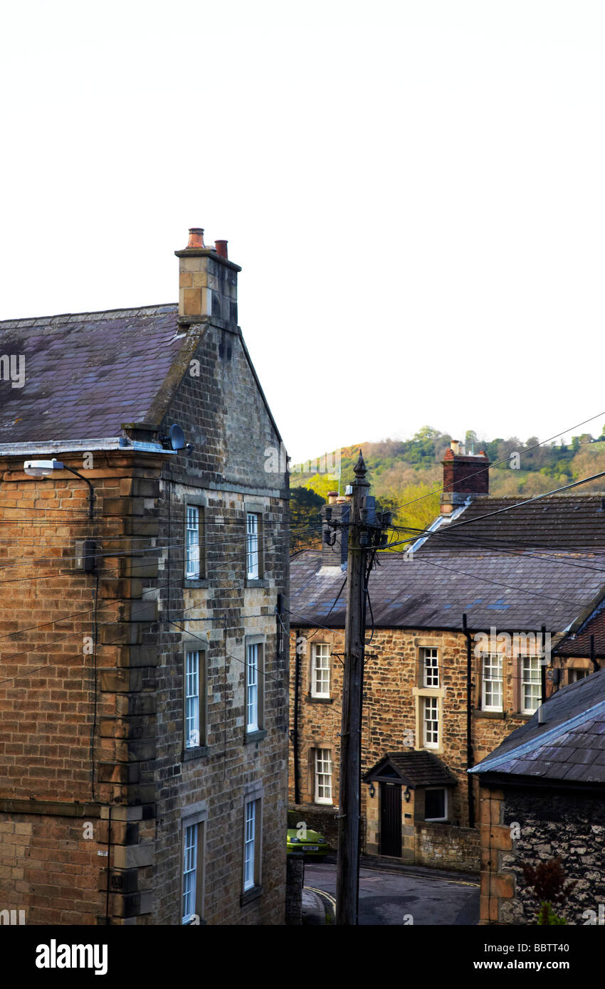 Scena di strada, Bakewell, Peak District Foto Stock