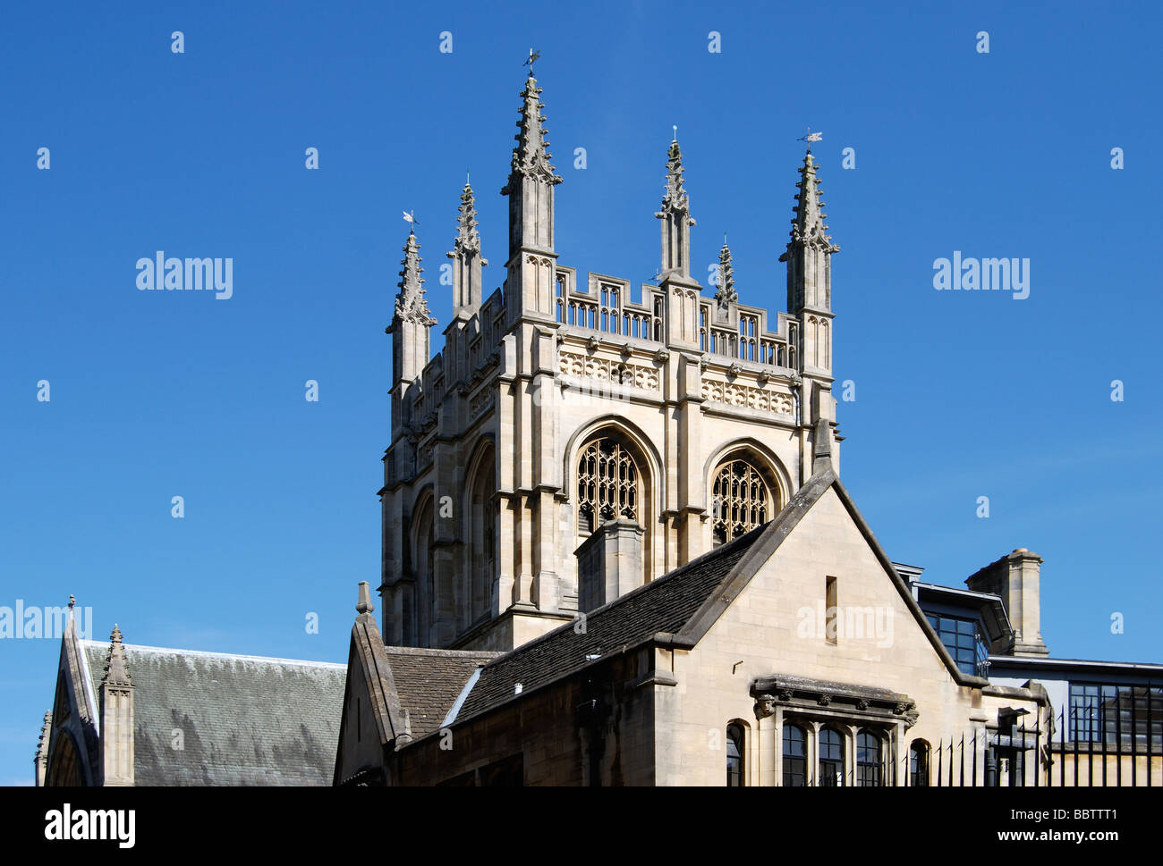 Torre di Merton College Chapel Oxford Inghilterra Foto Stock