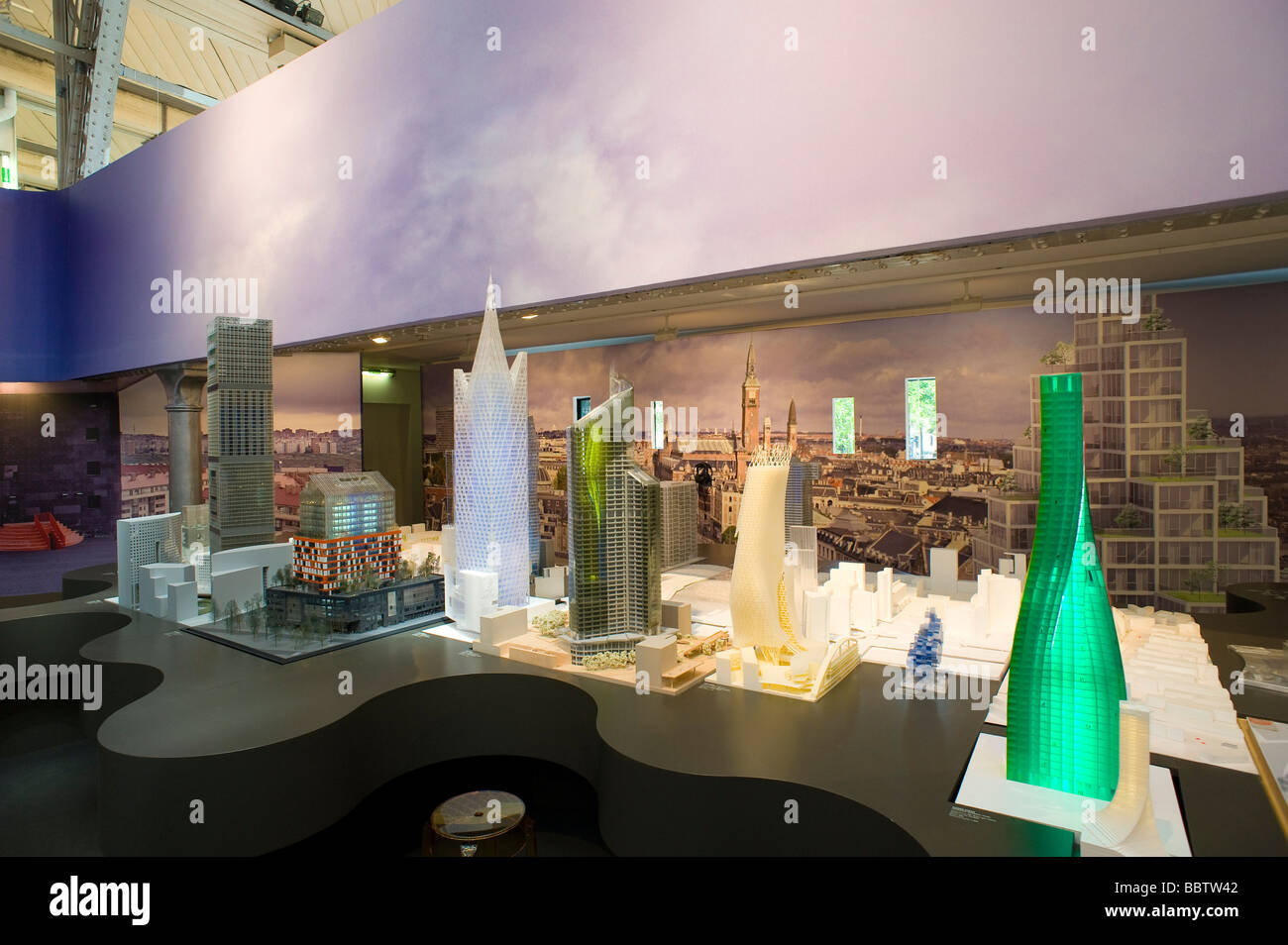 Parigi Parigi Architekturausstellung mostra di architettura moderna Foto Stock