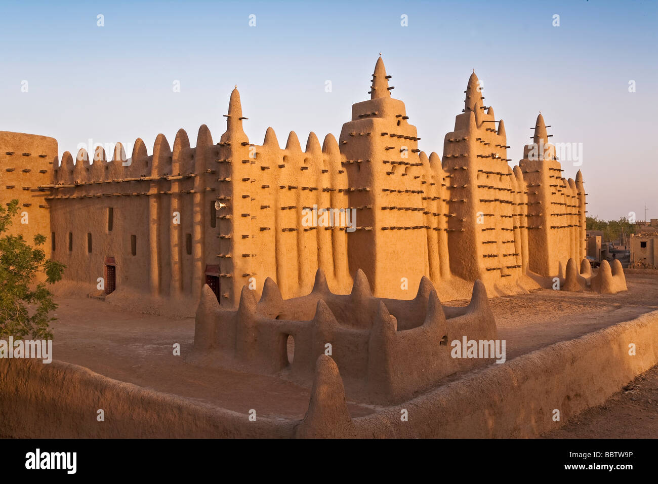 Grande Moschea di Djenne, Djenne, Mopti regione, Niger Inland Delta, Mali, Africa occidentale Foto Stock
