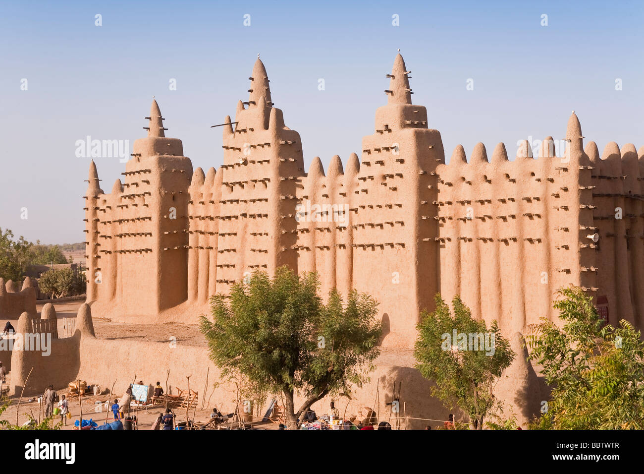 Grande Moschea di Djenne, Djenne, Mopti regione, Niger Inland Delta, Mali, Africa occidentale Foto Stock