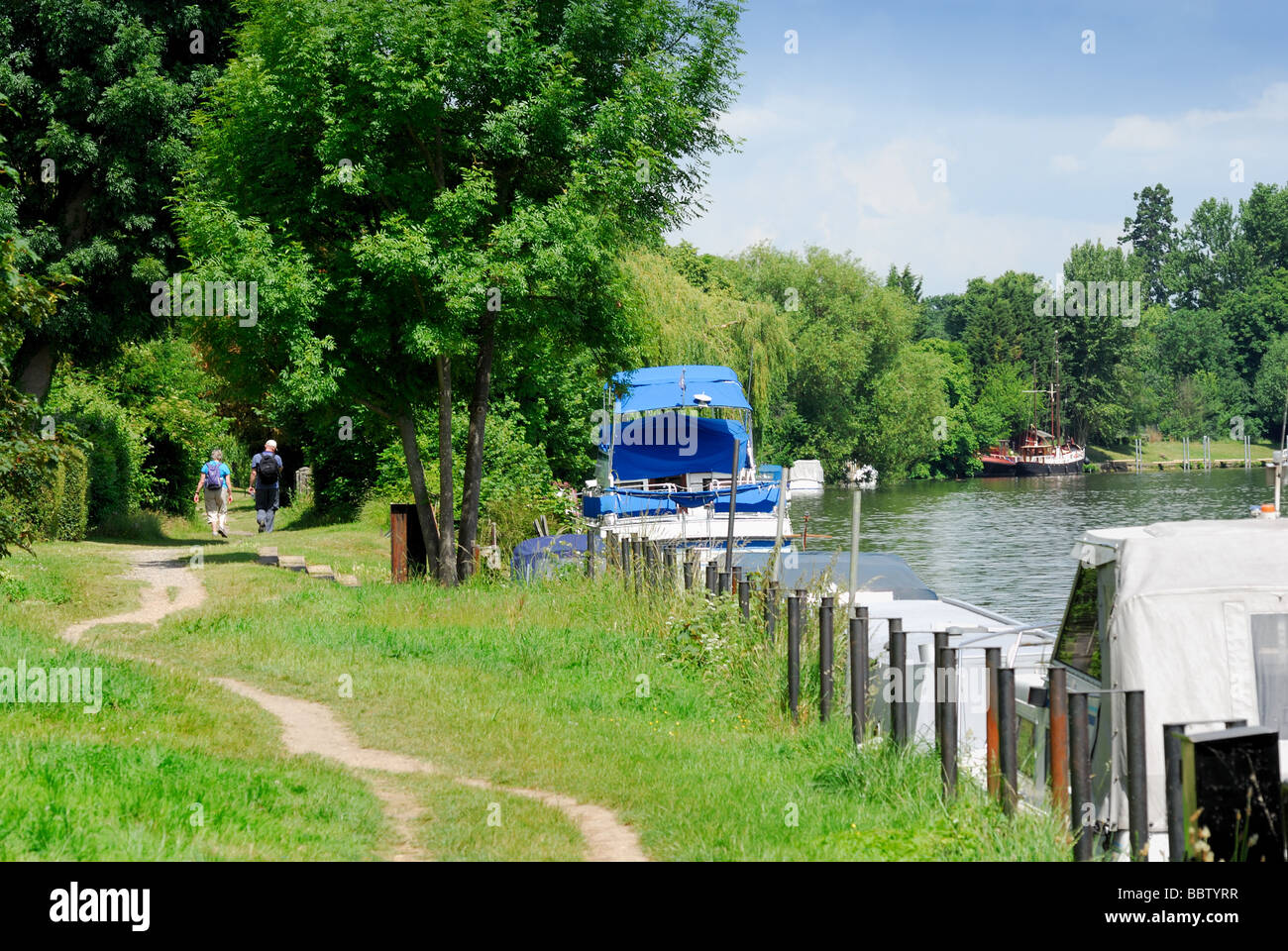 Il fiume Tamigi a Old Windsor Foto Stock