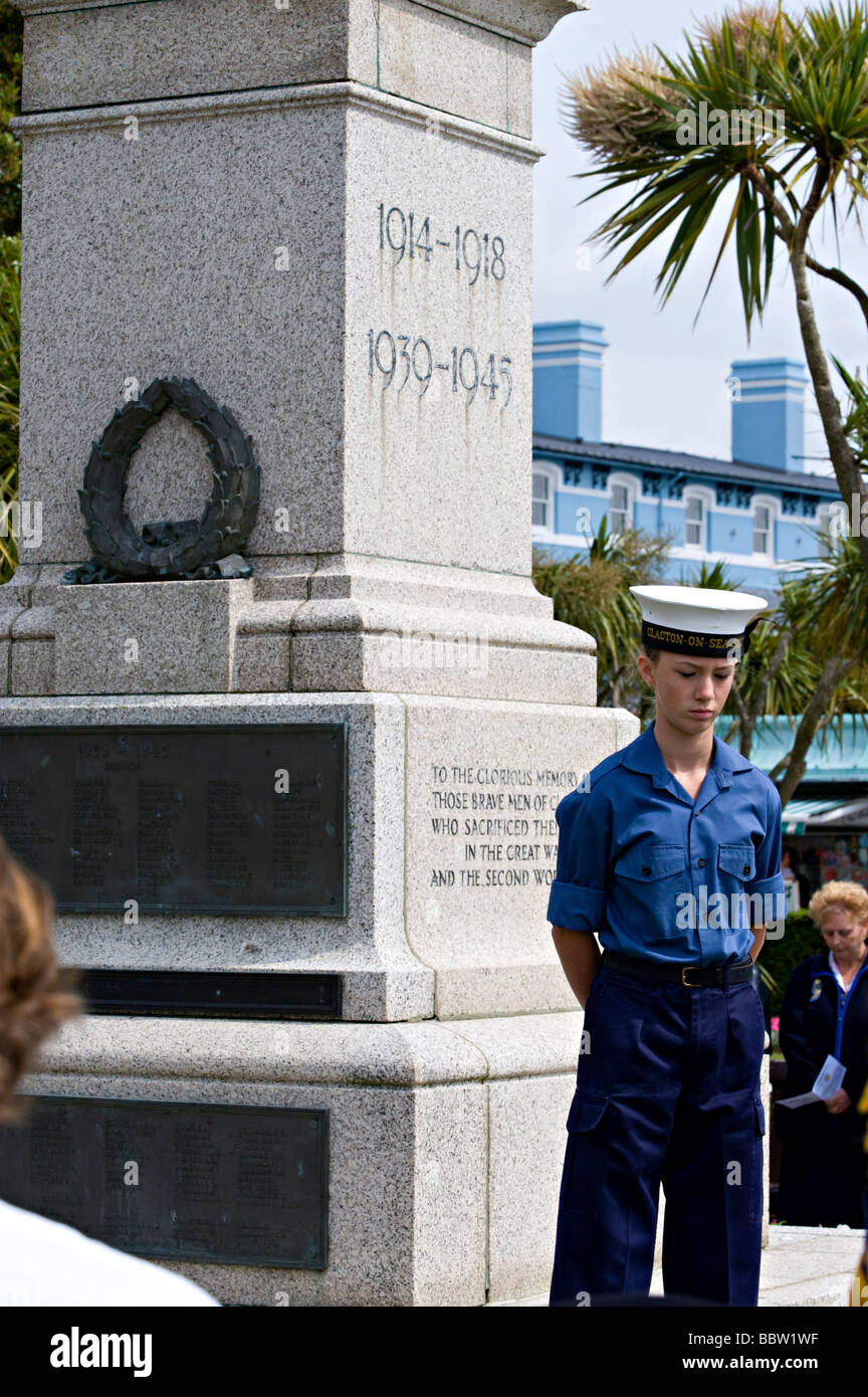 Un mare Scout a D-Day sessantacinquesimo commemorazione servizio in Clacton, Essex, Regno Unito. Foto Stock